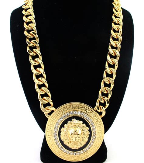 versace lion necklace